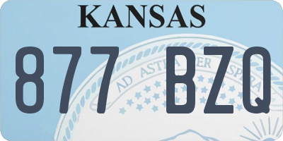KS license plate 877BZQ