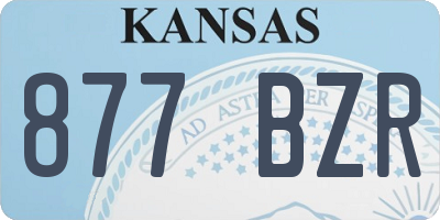 KS license plate 877BZR
