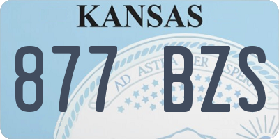 KS license plate 877BZS
