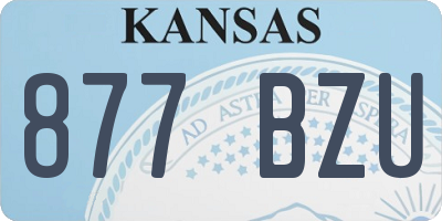 KS license plate 877BZU