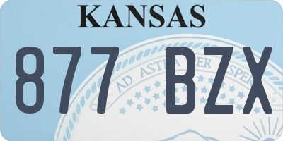KS license plate 877BZX
