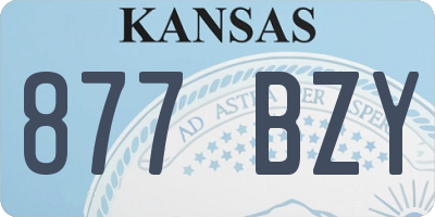 KS license plate 877BZY