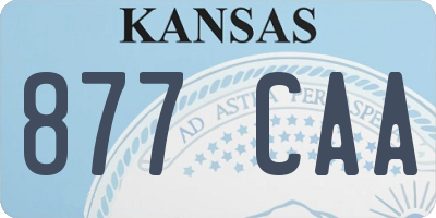 KS license plate 877CAA