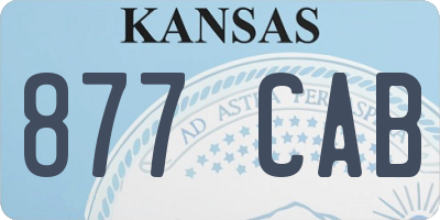 KS license plate 877CAB