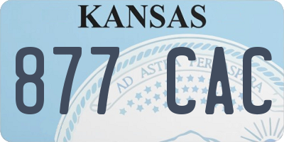 KS license plate 877CAC