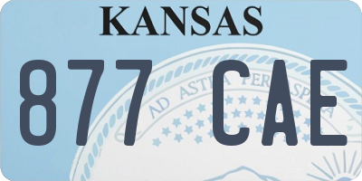 KS license plate 877CAE