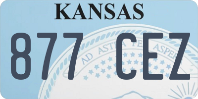 KS license plate 877CEZ