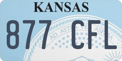 KS license plate 877CFL