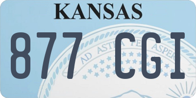 KS license plate 877CGI