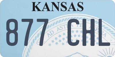 KS license plate 877CHL