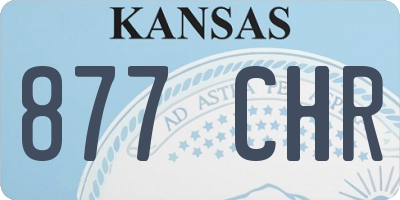 KS license plate 877CHR