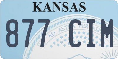 KS license plate 877CIM