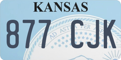 KS license plate 877CJK