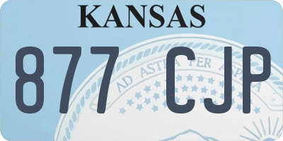 KS license plate 877CJP