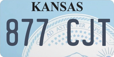 KS license plate 877CJT