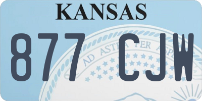 KS license plate 877CJW