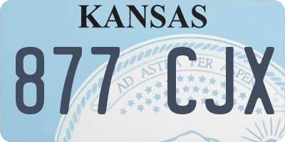KS license plate 877CJX