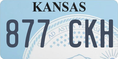 KS license plate 877CKH
