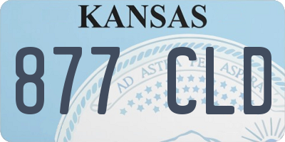 KS license plate 877CLD