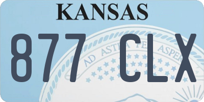 KS license plate 877CLX