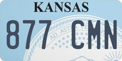 KS license plate 877CMN