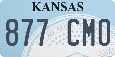 KS license plate 877CMO