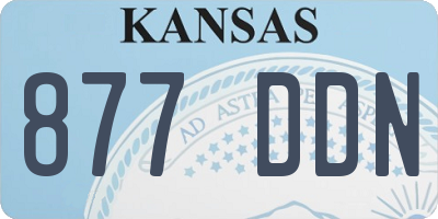 KS license plate 877DDN