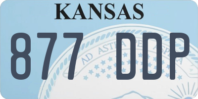 KS license plate 877DDP