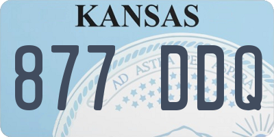 KS license plate 877DDQ