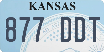 KS license plate 877DDT