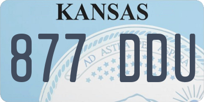 KS license plate 877DDU