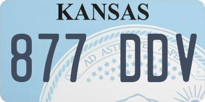 KS license plate 877DDV