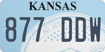 KS license plate 877DDW