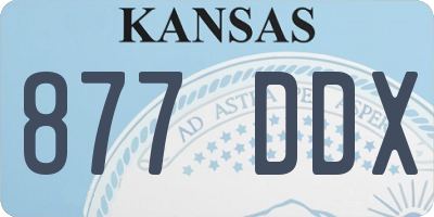 KS license plate 877DDX