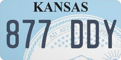 KS license plate 877DDY