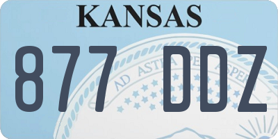 KS license plate 877DDZ