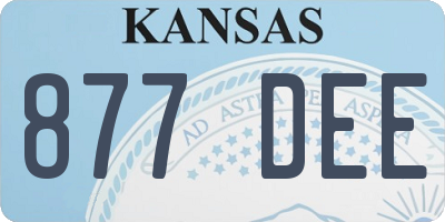 KS license plate 877DEE