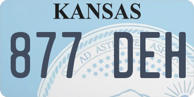 KS license plate 877DEH