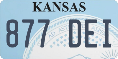 KS license plate 877DEI