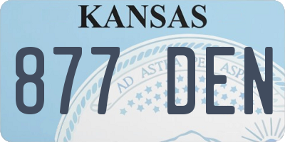 KS license plate 877DEN