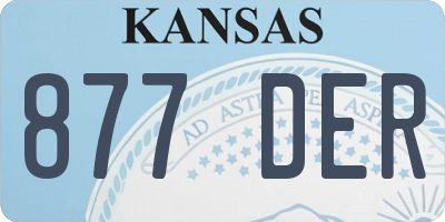 KS license plate 877DER