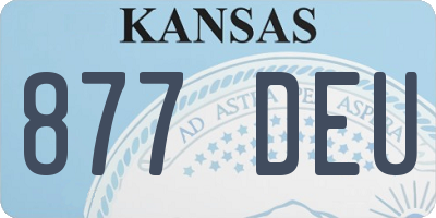 KS license plate 877DEU