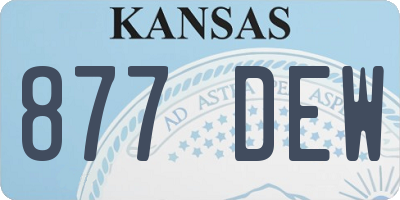 KS license plate 877DEW