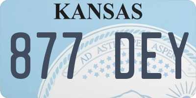 KS license plate 877DEY