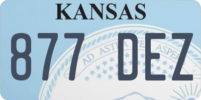 KS license plate 877DEZ