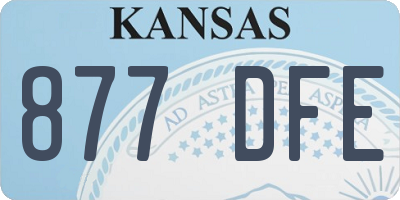 KS license plate 877DFE