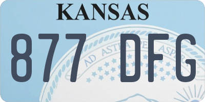 KS license plate 877DFG