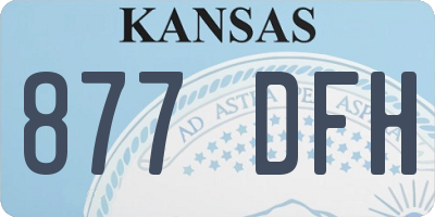 KS license plate 877DFH