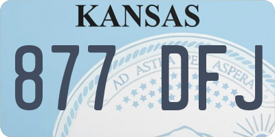 KS license plate 877DFJ