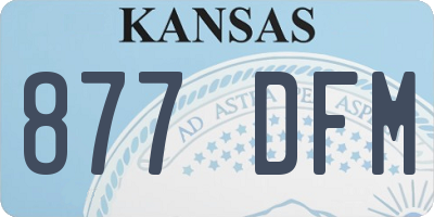 KS license plate 877DFM